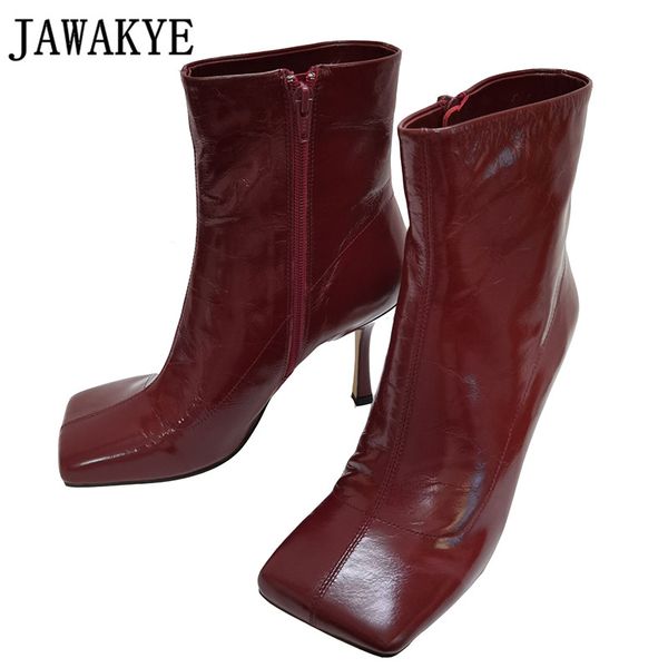 stiletto high heels boots women ankle boots stylish square toe genuine leather short formal ladies winter party shoes, Black
stiletto high heels boots women ankle boots stylish square toe genuine leather short formal ladies winter party shoes, Black