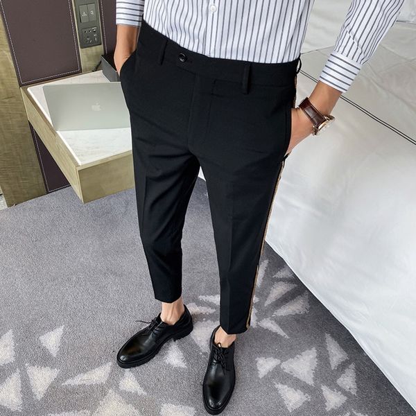 ankle-length men's casual small feet thin suit 2020 spring and summer boysversatile trousers and trouserssmall suit pants 9-point trend, Blue
ankle-length men's casual small feet thin suit 2020 spring and summer boysversatile trousers and trouserssmall suit pants 9-point trend, Blue