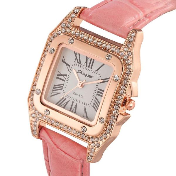 wristwatches luxury women watches candy colors square dial quartz wristwatch leather band ladies watch, Slivery;brown
wristwatches luxury women watches candy colors square dial quartz wristwatch leather band ladies watch, Slivery;brown