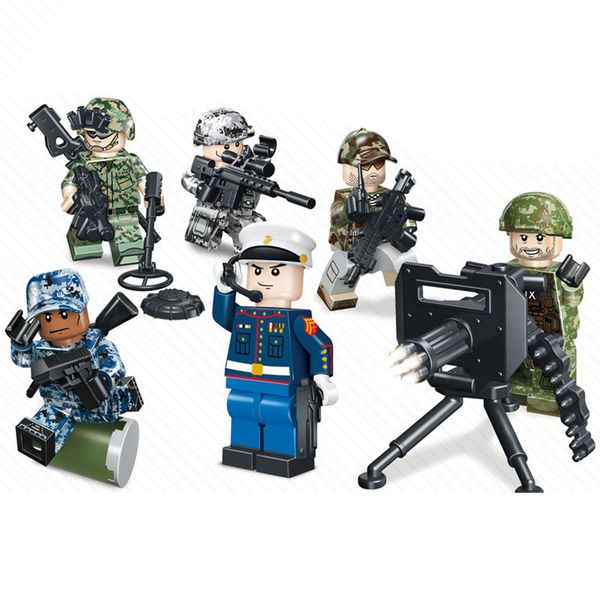 6 pcs lot united states marine corps usmc american solider special force mini military figure with weapon building block brick toy for boy
6 pcs lot united states marine corps usmc american solider special force mini military figure with weapon building block brick toy for boy