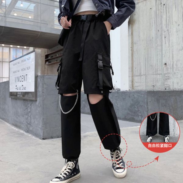 autumn winter overalls women's high-waisted hole chain loose bf straight sports beam feet all-match casual pants fashion sal, Black;white
autumn winter overalls women's high-waisted hole chain loose bf straight sports beam feet all-match casual pants fashion sal, Black;white