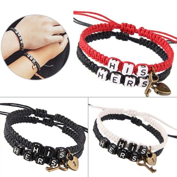 1pair braided rope couple bracelets letter alloy bracelets & bangles black woven key lock wristband fashion jewelry gifts
1pair braided rope couple bracelets letter alloy bracelets & bangles black woven key lock wristband fashion jewelry gifts