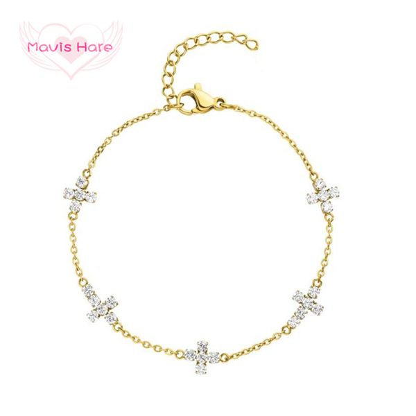 charm bracelets mavis hare stainless steel faith multi cross bracelet crystal link as mother's day gift beach girl woman accessories, Golden;silver
charm bracelets mavis hare stainless steel faith multi cross bracelet crystal link as mother's day gift beach girl woman accessories, Golden;silver