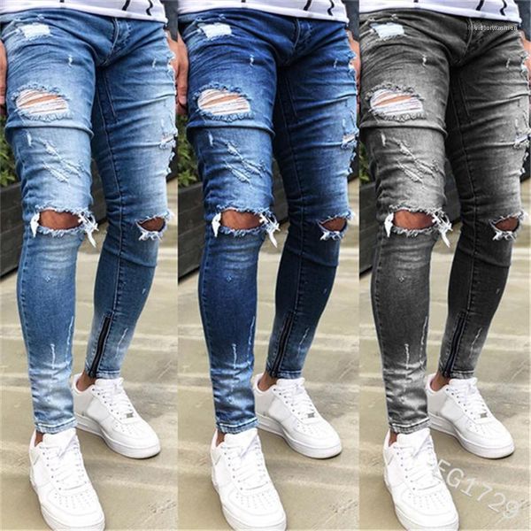 мужская одежда мужские джинсы дизайнер hole тощий ripped solid color printed середина талии молния карандаш брюки моды, Blue
мужская одежда мужские джинсы дизайнер hole тощий ripped solid color printed середина талии молния карандаш брюки моды, Blue