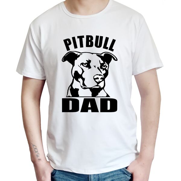 concert t shirts pitbull dad dog men's tees short sleeve clothes print men's modal round neck white men t-shirt streetwear