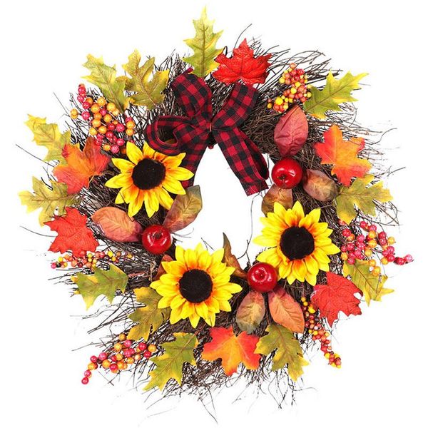 thanksgiving christmas decoration wreath new style sunflower vine window home pendant
thanksgiving christmas decoration wreath new style sunflower vine window home pendant