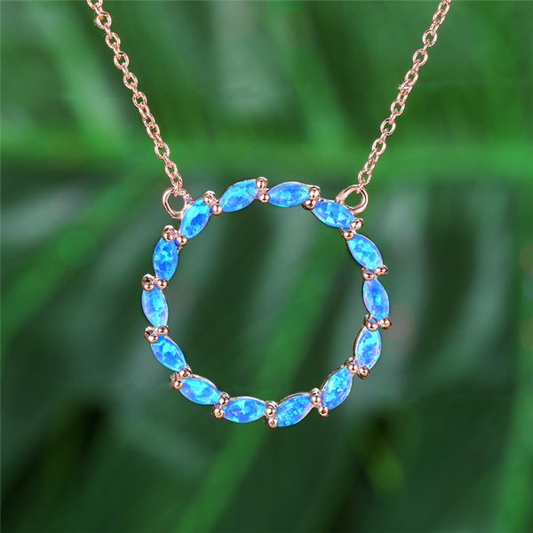 boho female blue leaf pendant necklace charm rose gold color chain necklaces for women cute hollow round opal wedding necklace, Silver
boho female blue leaf pendant necklace charm rose gold color chain necklaces for women cute hollow round opal wedding necklace, Silver