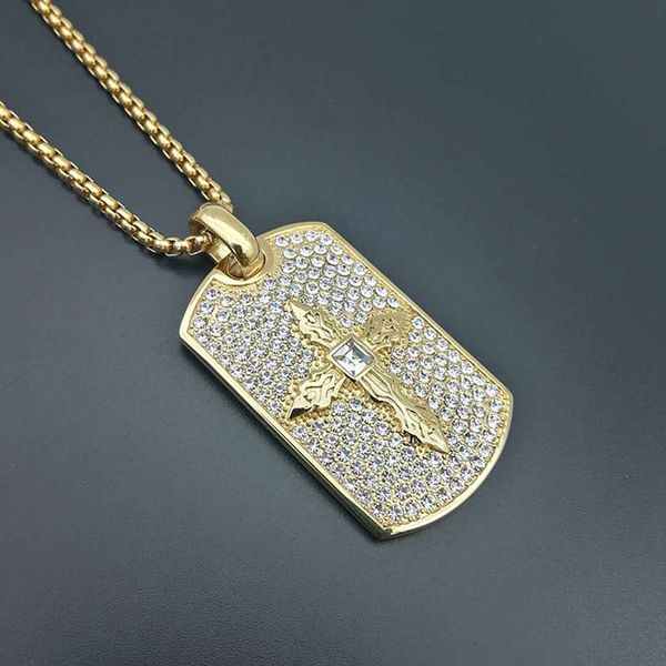 hip hop rhinestones paved bling iced out stainless steel cross pattern geometric square pendants necklaces for men jewelry, Silver
hip hop rhinestones paved bling iced out stainless steel cross pattern geometric square pendants necklaces for men jewelry, Silver