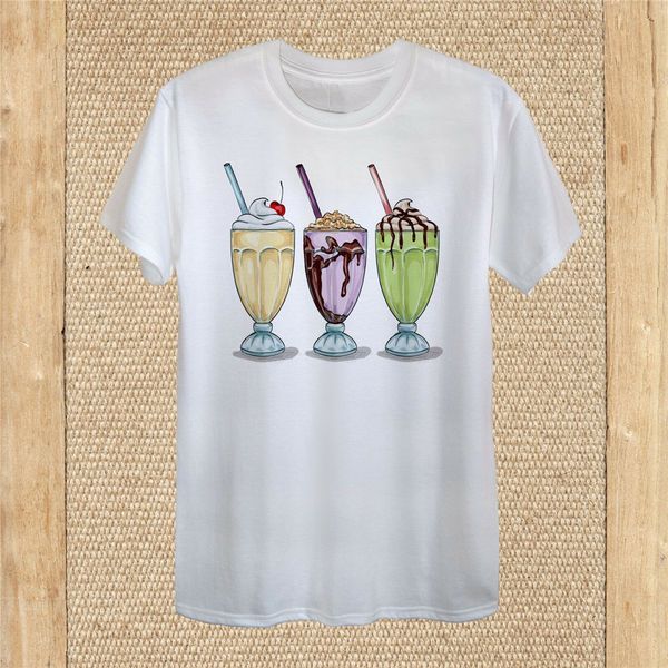 мороженое milkshake очки питьевая t - shirt дизайн качество хлопок унисекс женщины прохладный подарков личность футболочку