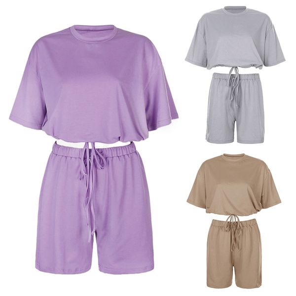women's tracksuits casual basic two-piece loose t-shirt and wide-leg shorts suit, Gray
women's tracksuits casual basic two-piece loose t-shirt and wide-leg shorts suit, Gray