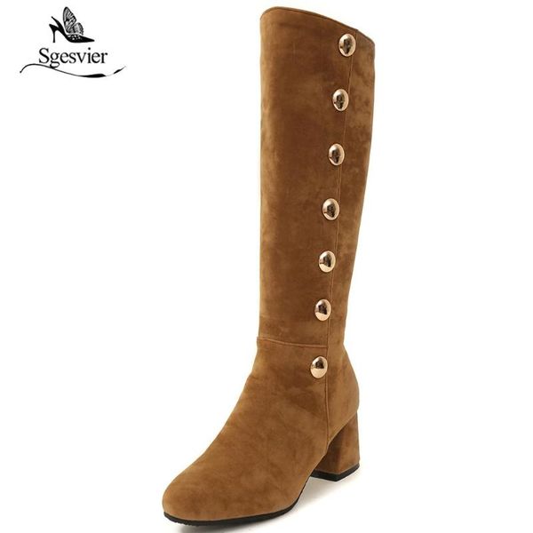 sgesvier black gray brown rivet metal design flock high heels knee high boots women winter shoes 2020 footwear ladies boot b710
sgesvier black gray brown rivet metal design flock high heels knee high boots women winter shoes 2020 footwear ladies boot b710