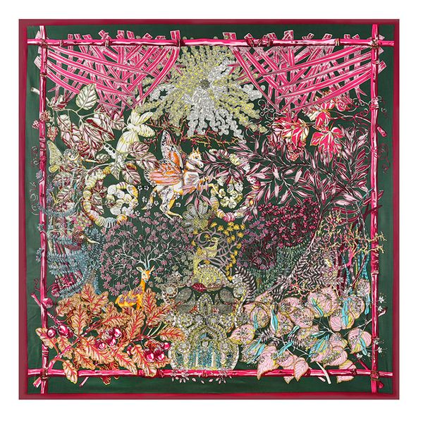 scarves yilian brand silk square scarf flower beast clearly print est women shawl 2021, Blue;gray
scarves yilian brand silk square scarf flower beast clearly print est women shawl 2021, Blue;gray