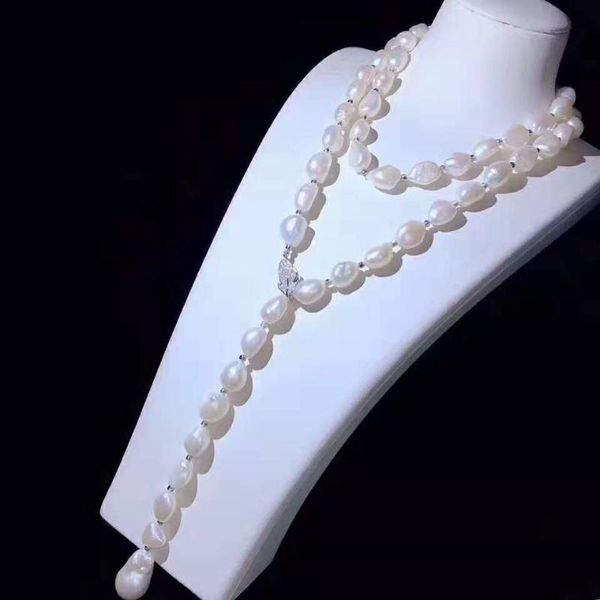 charming 11-12mm white baroque freshwater pearl necklace zircon micro inlay leaves shape accessories pearl pendant long 110-120c, Silver
charming 11-12mm white baroque freshwater pearl necklace zircon micro inlay leaves shape accessories pearl pendant long 110-120c, Silver