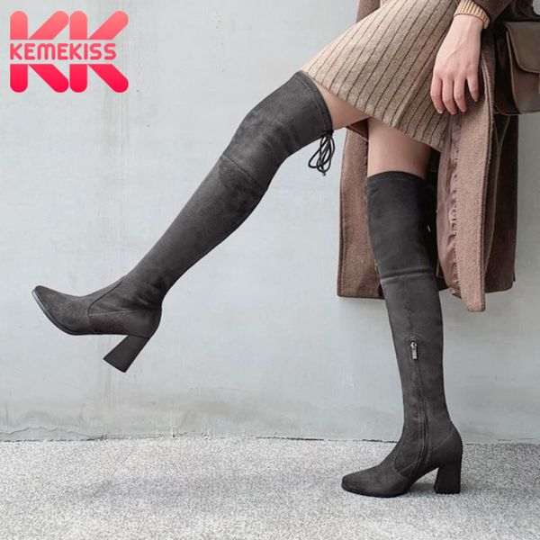 boots kemekiss women over knee zipper thick high heel shoes pointed toe warm stretch boot fashion footwear size 34-42, Black
boots kemekiss women over knee zipper thick high heel shoes pointed toe warm stretch boot fashion footwear size 34-42, Black