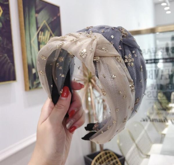 fashion mesh sequined headband, wide side knotted headband, ladies headwear gd631, Silver
fashion mesh sequined headband, wide side knotted headband, ladies headwear gd631, Silver