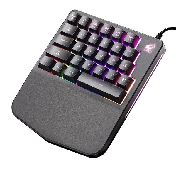 k11 wired 28 key led backlight usb ergonomic mechanical feel game left pistol god single hand keyboard game keyboard pc tablet deskgift
k11 wired 28 key led backlight usb ergonomic mechanical feel game left pistol god single hand keyboard game keyboard pc tablet deskgift