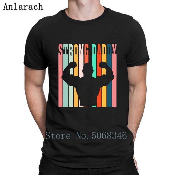 strong daddy gay pride rainbow skyline t shirt cotton novelty fitness euro size s-3xl summer style comical customized shirt