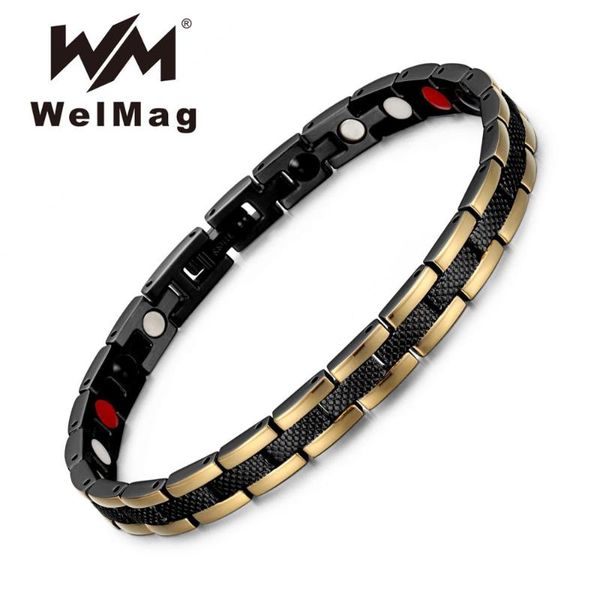 charm bracelets welmag fashion therapy for women with health care elements black gold link chain magnetic bracelet fine jewelry, Golden;silver
charm bracelets welmag fashion therapy for women with health care elements black gold link chain magnetic bracelet fine jewelry, Golden;silver