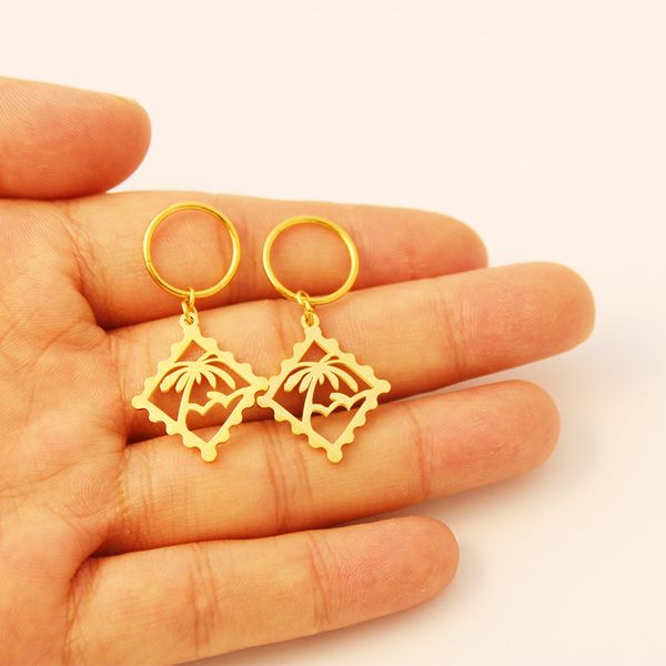 new zealand kiribati hawaii coconut tree shape earrings for women girls gold color stainless steel jewelry gift, Golden;silver
new zealand kiribati hawaii coconut tree shape earrings for women girls gold color stainless steel jewelry gift, Golden;silver