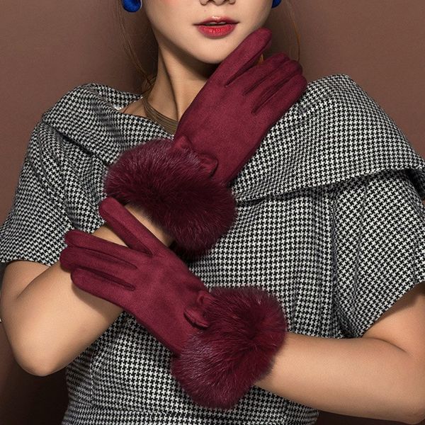 five fingers gloves cuhakci touched screen bow fur winter women' mittens wrist female accessories suede ski glove warm full, Blue;gray
five fingers gloves cuhakci touched screen bow fur winter women' mittens wrist female accessories suede ski glove warm full, Blue;gray