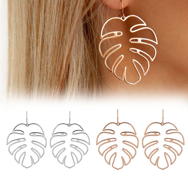 bohemian women plant leaves earring glossy hollow monstera leaf dangle drop earrings pendientes wedding party jewelry gifts vl, Silver
bohemian women plant leaves earring glossy hollow monstera leaf dangle drop earrings pendientes wedding party jewelry gifts vl, Silver
