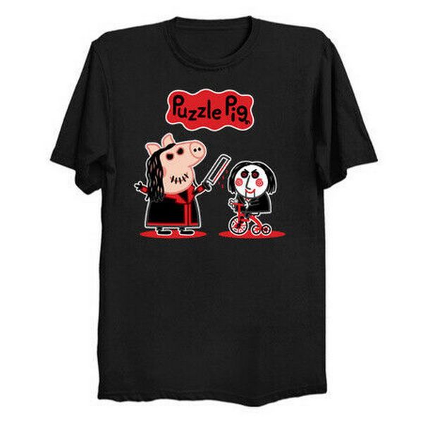 puzzle pig billy the puppet jigsaw funny halloween black t-shirt s-3xl large size tee shirt
puzzle pig billy the puppet jigsaw funny halloween black t-shirt s-3xl large size tee shirt