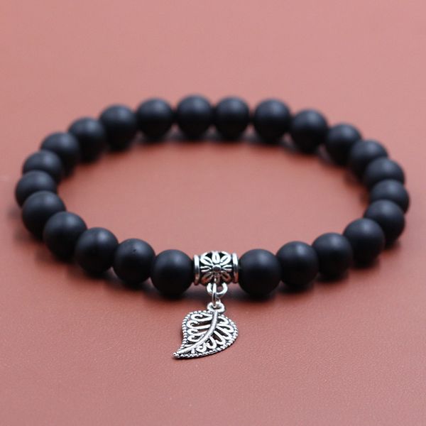 8mm maglass stone bead bracelet leaves charms women men strand diy handmade beads charm bracelets fashion jewelry gift, Black
8mm maglass stone bead bracelet leaves charms women men strand diy handmade beads charm bracelets fashion jewelry gift, Black
