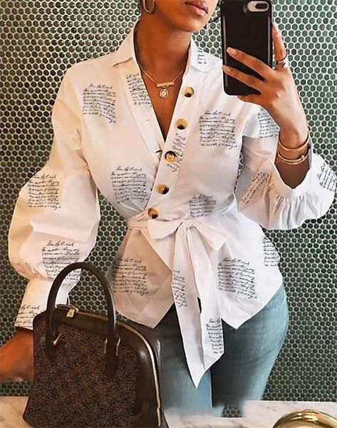 women's blouses & shirts letter print women shirt deep v-neck slim long sleeve 2021 fashion single-breasted cardigan white blouse
women's blouses & shirts letter print women shirt deep v-neck slim long sleeve 2021 fashion single-breasted cardigan white blouse