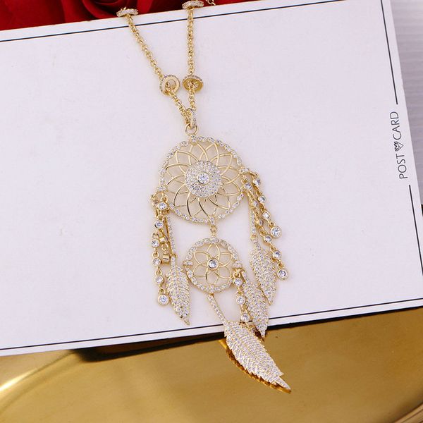 1pc dream catcher tassel necklace clear cz necklace luxury pendant for women gift on sale, Silver
1pc dream catcher tassel necklace clear cz necklace luxury pendant for women gift on sale, Silver