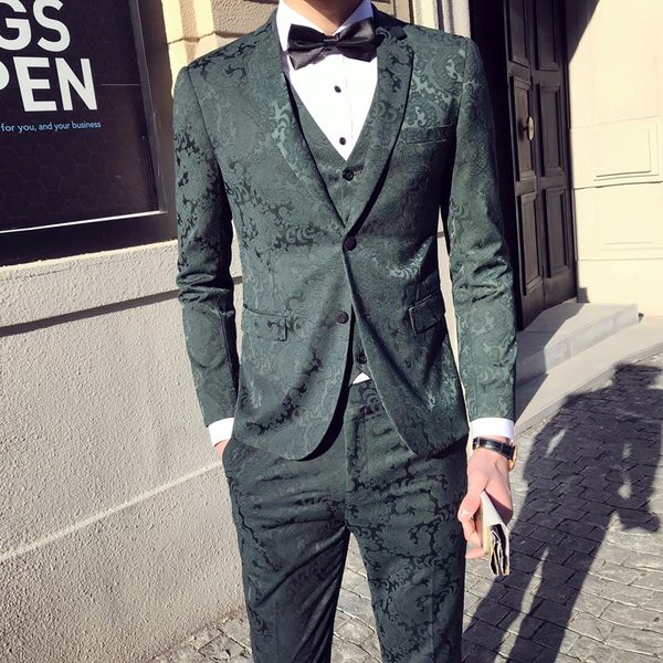 korean style mens suit single-breasted business casual suit tailor slim fit blazer wedding blazers jacket pants vest sets, White;black
korean style mens suit single-breasted business casual suit tailor slim fit blazer wedding blazers jacket pants vest sets, White;black