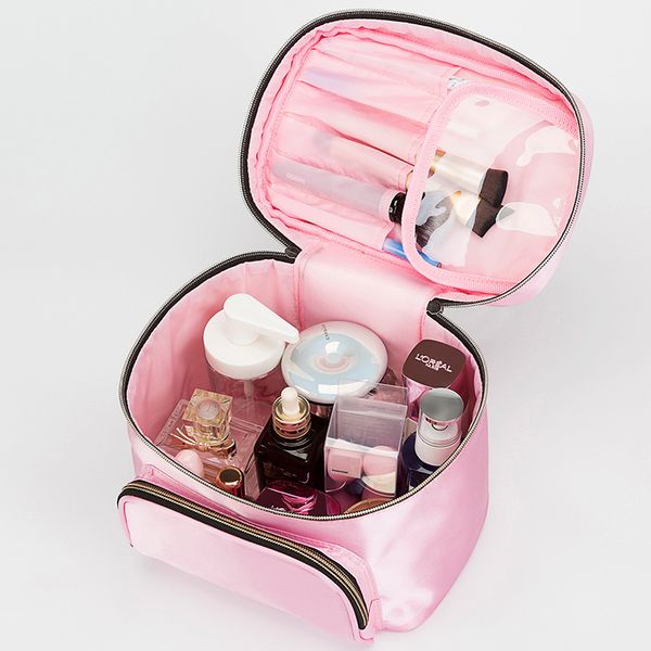 korean-style makeup bag multi-function waterproof travel storage bag satin portable double-layer women's wash
korean-style makeup bag multi-function waterproof travel storage bag satin portable double-layer women's wash
