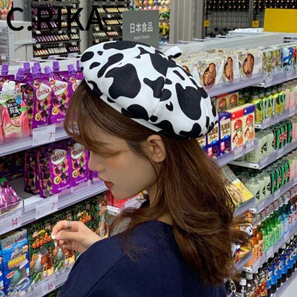 autumn winter women cute black white cow beret hat female fashion vintage octagonal hat lady girls outdoor beret painter, Blue;gray
autumn winter women cute black white cow beret hat female fashion vintage octagonal hat lady girls outdoor beret painter, Blue;gray