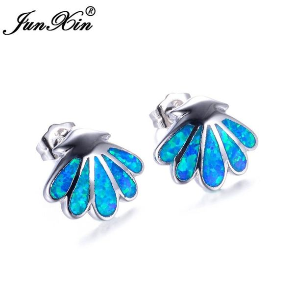 junxin blue/white fire opal stud earrings women cute small shell earrings fashion silver color jewelry gift, Golden;silver
junxin blue/white fire opal stud earrings women cute small shell earrings fashion silver color jewelry gift, Golden;silver
