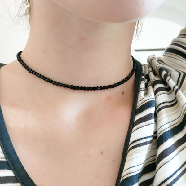 chokers little crystal beads choker necklace for women korean style short colourful fashin jewelry party gift kan155, Golden;silver 
chokers little crystal beads choker necklace for women korean style short colourful fashin jewelry party gift kan155, Golden;silver