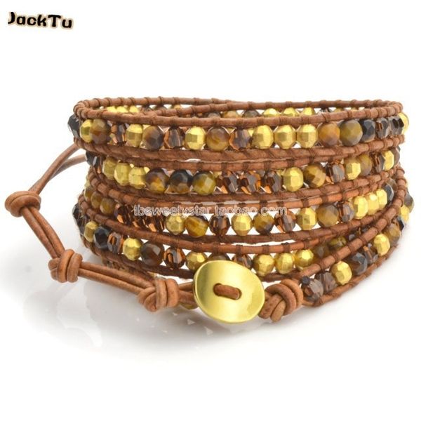 tennis adjustable laser mix tiger eyes stone leather wrap bracelet unisex, Golden;silver
tennis adjustable laser mix tiger eyes stone leather wrap bracelet unisex, Golden;silver