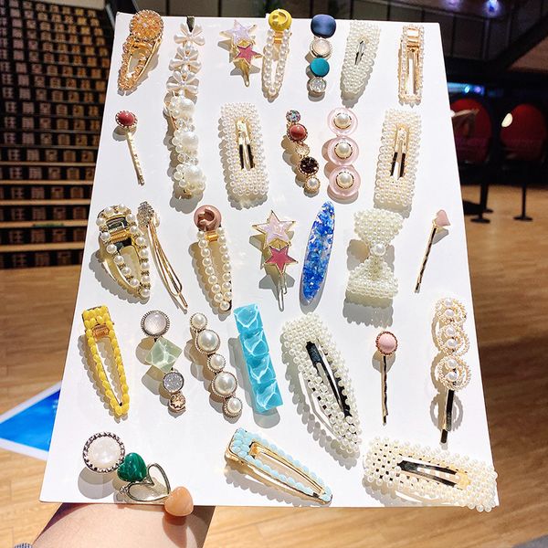 10/1set fashion pearl hair clip snap button hair pins for women sweet pearl pin hairpins jewelry lady barrette stick
10/1set fashion pearl hair clip snap button hair pins for women sweet pearl pin hairpins jewelry lady barrette stick