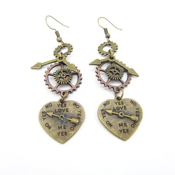 dangle & chandelier cykopv original design yes for love heart charms vintage steampunk gears drop earrings, Silver
dangle & chandelier cykopv original design yes for love heart charms vintage steampunk gears drop earrings, Silver