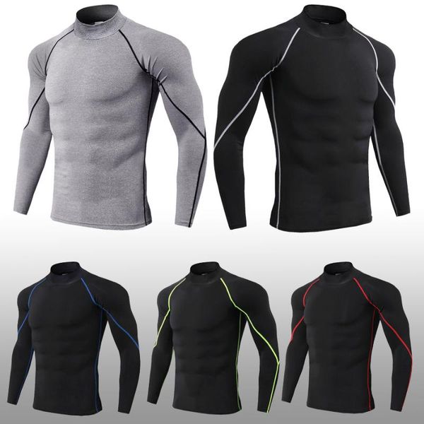 running jerseys weightlifting men's turtleneck compression shirts gym gyms t shirt long sleeve tight fitness sportswear, Black;blue
running jerseys weightlifting men's turtleneck compression shirts gym gyms t shirt long sleeve tight fitness sportswear, Black;blue