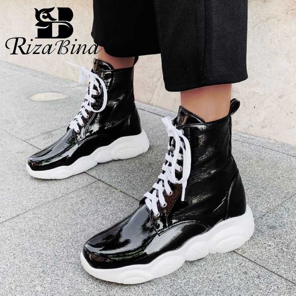 rizabina ankle boots women lace up solid color soft bottom sneakers autumn winter warm leisure women footwear plus size 29-46, Black
rizabina ankle boots women lace up solid color soft bottom sneakers autumn winter warm leisure women footwear plus size 29-46, Black