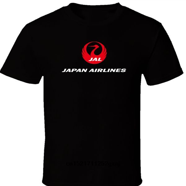 men t shirt jal japan airlines logo s black short sleeves shirt funny t-shirt novelty tshirt women