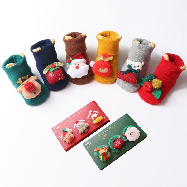 3 pair newborn baby christmas cartoon soft soled thicken sock boys girls infant toddler anti-slip floor socks hot, Pink;yellow 
3 pair newborn baby christmas cartoon soft soled thicken sock boys girls infant toddler anti-slip floor socks hot, Pink;yellow