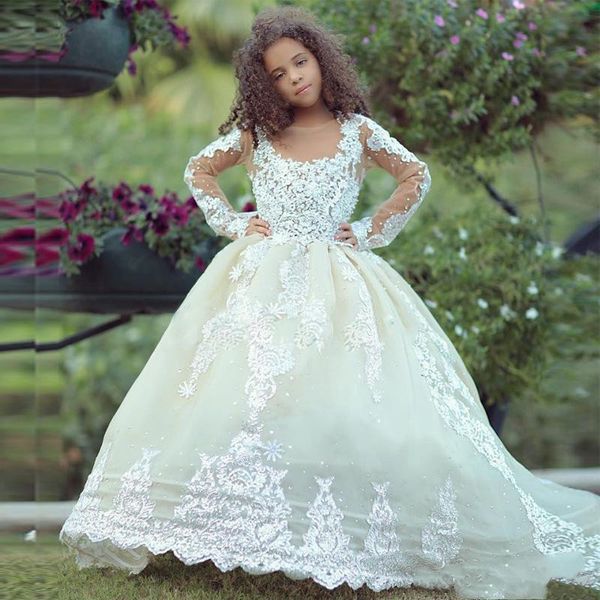 excellent flower girl dress for wedding with sheer neck appliques full sleeves vestidos de novia foraml wears kids pageant gowns, Red;yellow
excellent flower girl dress for wedding with sheer neck appliques full sleeves vestidos de novia foraml wears kids pageant gowns, Red;yellow