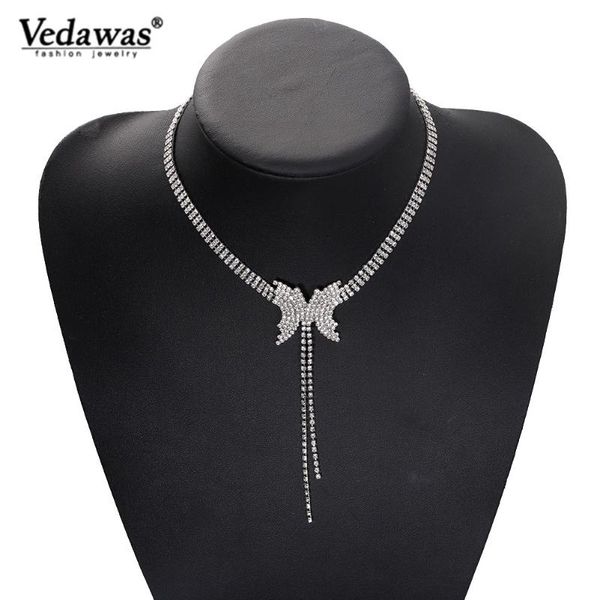vedawas fashion creativity rhinestone butterfly clavicle choker for women statement metal charm personality star double necklace, Silver
vedawas fashion creativity rhinestone butterfly clavicle choker for women statement metal charm personality star double necklace, Silver
