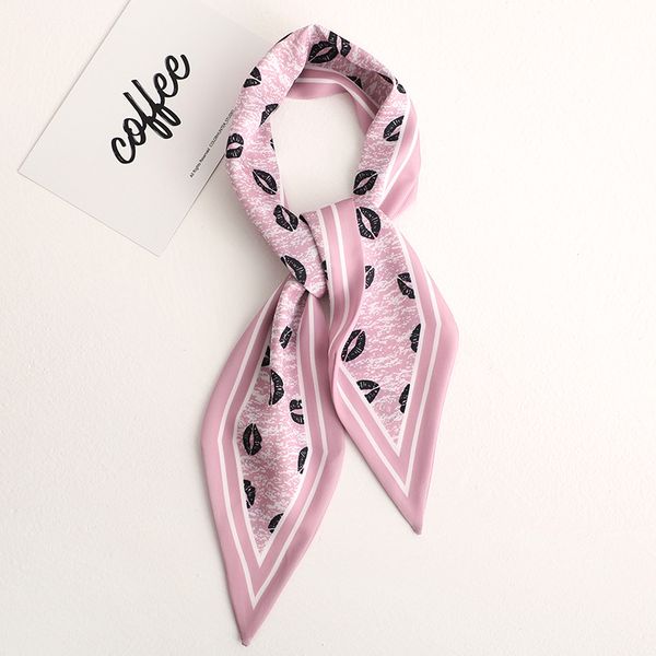 scarves skinny scarf pink lip print women silk small handle bag ribbons female head wrap for lady elegant foulard, Blue;gray
scarves skinny scarf pink lip print women silk small handle bag ribbons female head wrap for lady elegant foulard, Blue;gray