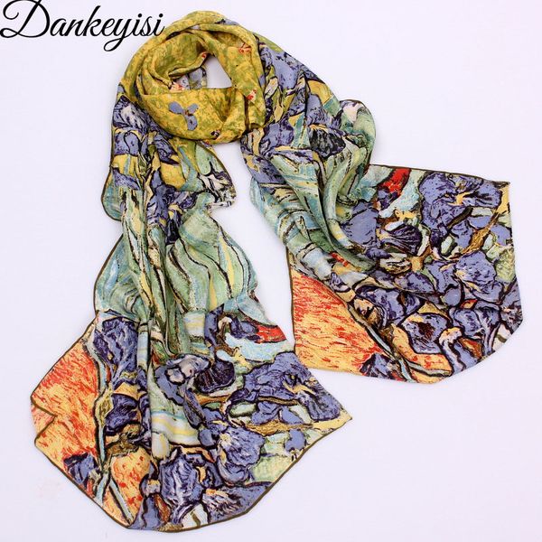 scarves dankeyisi 2021 gogh oil painting silk scarf women & men 100% real female designer, Blue;gray
scarves dankeyisi 2021 gogh oil painting silk scarf women & men 100% real female designer, Blue;gray