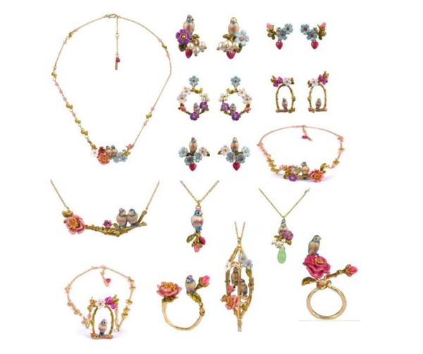 csxjd luxury fashion jewelry enamel glaze flower bird earrings for women gifts, Golden;silver
csxjd luxury fashion jewelry enamel glaze flower bird earrings for women gifts, Golden;silver