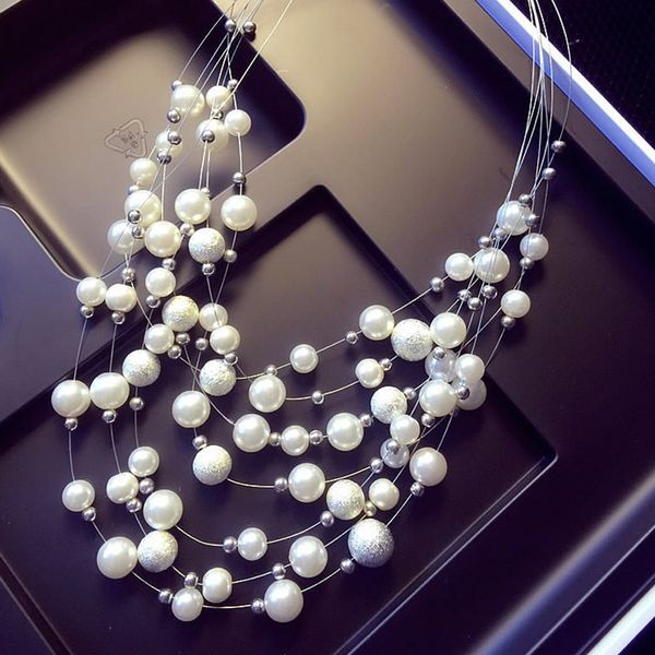 7 layers imitation pearl beads multilayer bib chokers maxi necklaces for women accessory collares mujer gifts 2020, Golden;silver
7 layers imitation pearl beads multilayer bib chokers maxi necklaces for women accessory collares mujer gifts 2020, Golden;silver