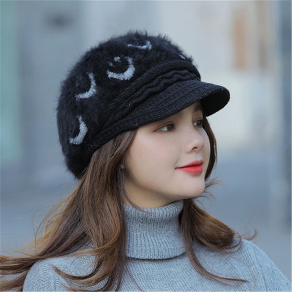 berets 6 colors women warm wool cap girls sweet print beret hat solid color valentine gift 2021, Blue;gray
berets 6 colors women warm wool cap girls sweet print beret hat solid color valentine gift 2021, Blue;gray