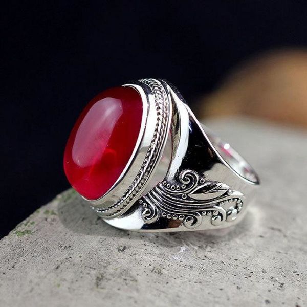 925 sterling jewelry vintage for women thai silver exaggerated large ruby rings natural red corundum gemestone
925 sterling jewelry vintage for women thai silver exaggerated large ruby rings natural red corundum gemestone