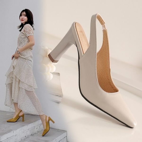 women sandals high heels summer brand woman pumps thin heels slingbacks party shoes square toe slip on office ladie dress shoes, Black
women sandals high heels summer brand woman pumps thin heels slingbacks party shoes square toe slip on office ladie dress shoes, Black